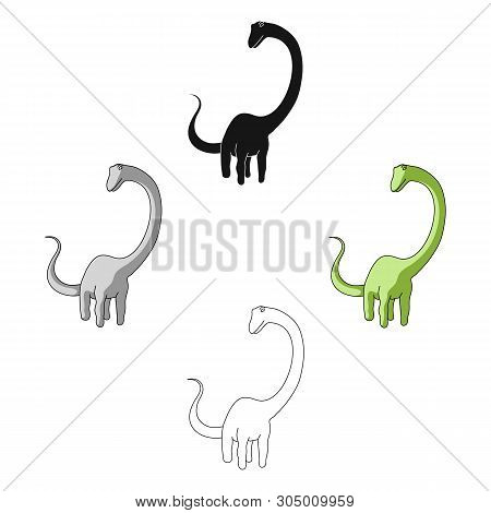 Cute Monster Kids Logo Monster .a Green Dinosaur In An Amusement Park. Jurassic Park.amusement Park 