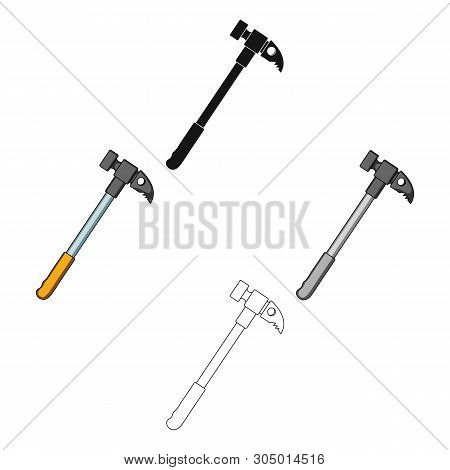 Hammer Of Climber.mountaineering Single Icon In Cartoon, Black Style Vector Symbol Stock Illustratio
