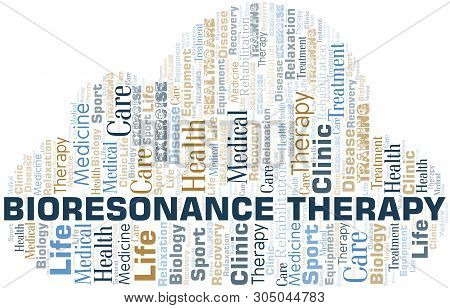 Bioresonance Therapy Word Cloud. Wordcloud Made With Text Only.