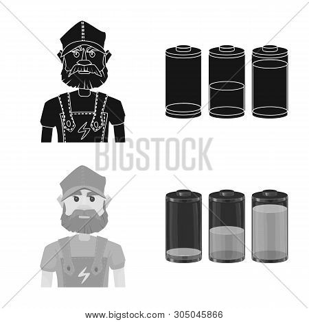 Vector Illustration Of Electricity And Electric Sign. Collection Of Electricity And Energy Vector Ic
