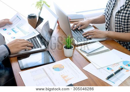 Businessman Work With Friend