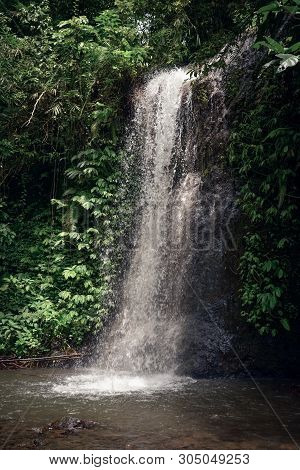 Bali, Indonesia. Small Waterfall Near Hot Springs.