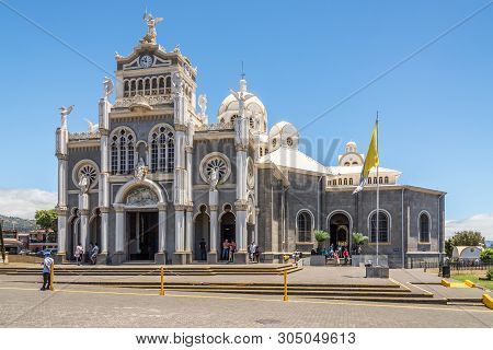 Cartago,costa Rica - March 23,2019 - View At The Basilica Of Our Lady Of The Angels In Cartago. Cart
