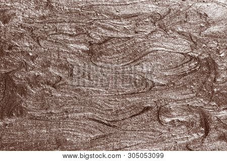 Silvery brown oil paint brushstroke textured background