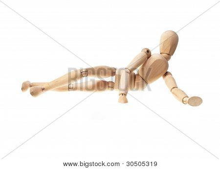Legno Mannekin Over White