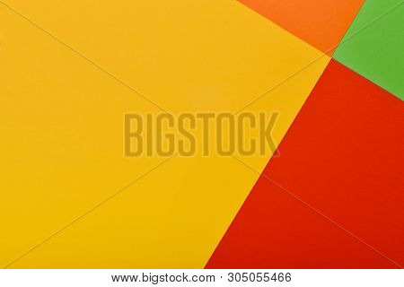 Color Paper Geometric Flat Lay Background