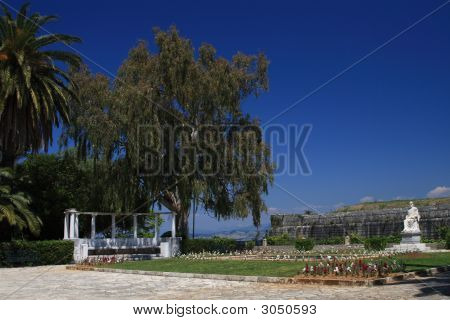 Temple hellénique à l'île de Corfou, Grèce