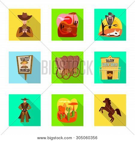 Vector Design Of Texas And History Sign. Set Of Texas And Culture Stock Symbol For Web.