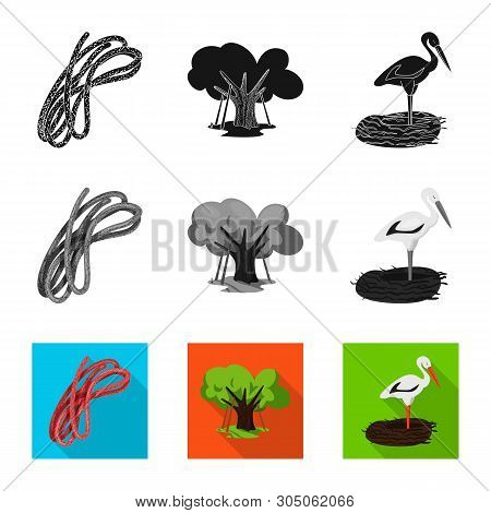 Vector Illustration Of Traditional And Tour Symbol. Set Of Traditional And Landmarks Stock Symbol Fo