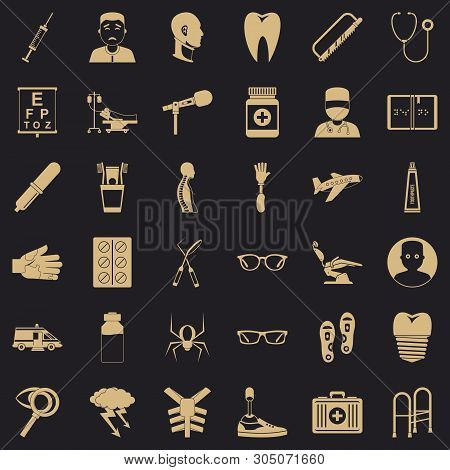 Med Care Icons Set. Simple Set Of 36 Med Care Vector Icons For Web For Any Design
