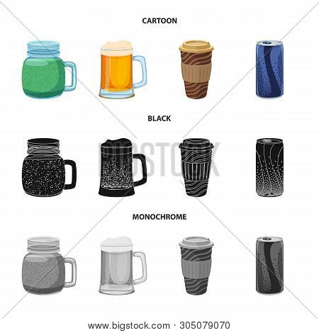Vector Illustration Of Drink And Bar Icon. Set Of Drink And Party Vector Icon For Stock.