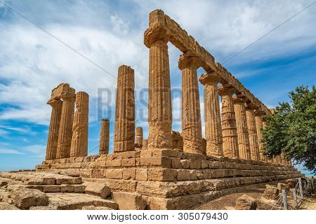 Temple Of Juno In The Valley Of The Temples, Agrigento, Sicily, Italy