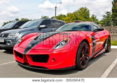 Kiev, Ukraine; April 11, 2016. Ferrari 599 Gtb Fiorano Stallone Mansory
