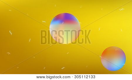Crisp Space Fantasy. Creative Colorific Illustration.  Background Texture, Smoot. Gold Colored.  Bre