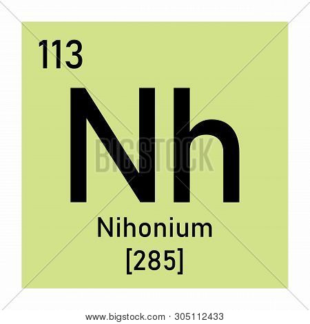 Illustration Of The Periodic Table Nihonium Chemical Symbol