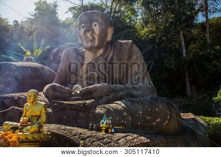 Sakon Nakhon, Thailand February 2, 2019 - Tham Pha Daen Wat Temple, Sakon Nakhon, Thailand