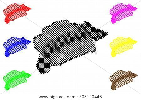 Guelma Province (provinces Of Algeria, Peoples Democratic Republic Of Algeria) Map Vector Illustrati