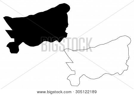 Zacapa Department (republic Of Guatemala, Departments Of Guatemala) Map Vector Illustration, Scribbl