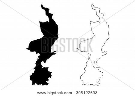 Limburg Province (kingdom Of The Netherlands, Holland) Map Vector Illustration, Scribble Sketch Limb