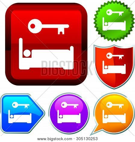 Set Shiny Icon Series On Buttons. Accomodation.