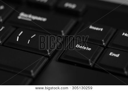Black Computer Keyboard Close Up