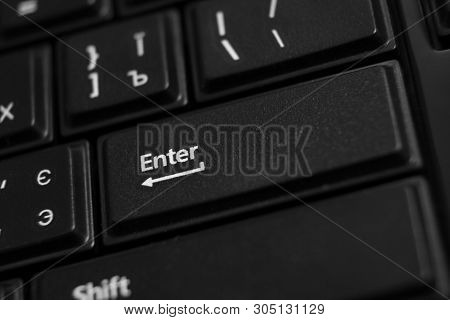 Black Computer Keyboard Close Up - Symbol