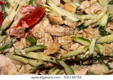 Shawarma With Chicken And Vegetables.background Of Shawarma In Garlic Sauce.background Of The Shawar