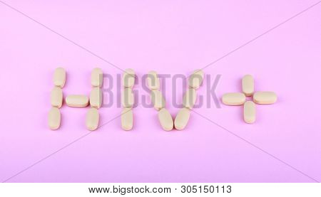 Hiv Therapy Efavirenz On Pink Background At Dry Sunny Summer Day