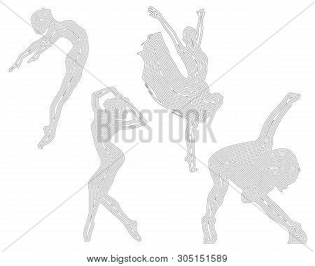 Girl Abstract Mash Line And Point Origami On White Background With An Inscription. Starry Sky Or Spa