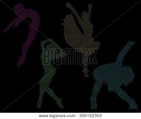 Girl Abstract Mash Line And Point Origami On White Background With An Inscription. Starry Sky Or Spa