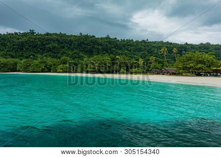 Famous Champagne Beach, Vanuatu, Espiritu Santo island, near Luganville,  South Pacific
