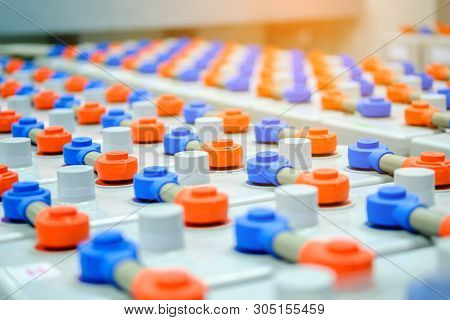 Busbar For Connect Battery Together In Charger And Invertor Convert In Power Plant For Supply Electr