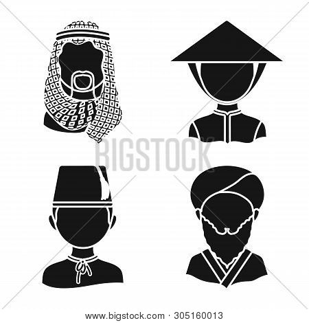 Isolated Object Of Person And Culture Sign. Set Of Person And Race  Stock Vector Illustration.