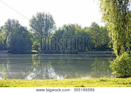 Beautiful Lake Wulfen Barkenberg Dorsten Background High Quality Prints Products 50,6 Megapixels