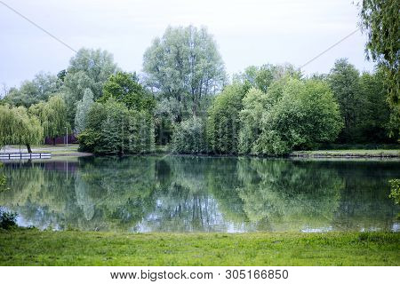 Beautiful Lake Wulfen Barkenberg Dorsten Background High Quality Prints Products 50,6 Megapixels