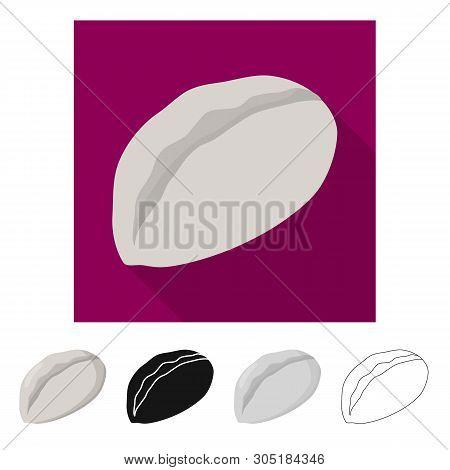 Isolated Object Of Gedza And Khinkali Sign. Collection Of Gedza And Asian Stock Vector Illustration.