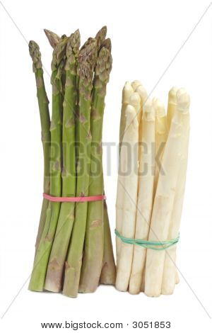 Bílý a zelený chřest