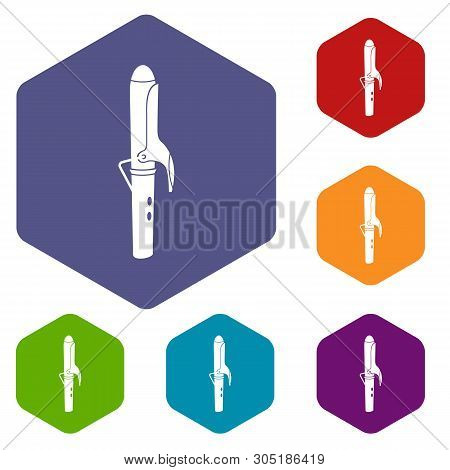 Hair Curler Icon. Simple Illustration Of Hair Curler Vector Icon For Web