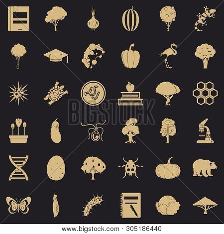 Faunistic Icons Set. Simple Set Of 36 Faunistic Vector Icons For Web For Any Design