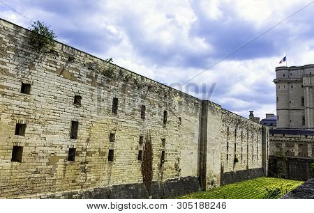 Vincennes, Val-de-marne, France - May 26: Chateau De Vincennes - Massive 14th And 17th Century Frenc