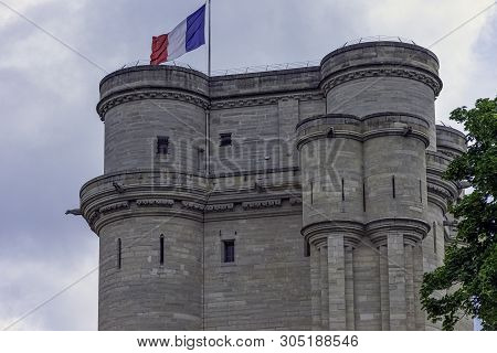 Vincennes, Val-de-marne, France - May 26: Chateau De Vincennes - Massive 14th And 17th Century Frenc