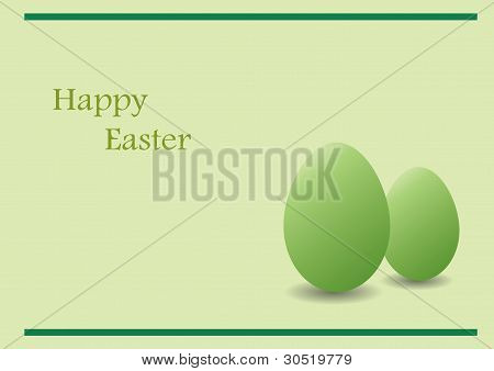 Green Easter Card