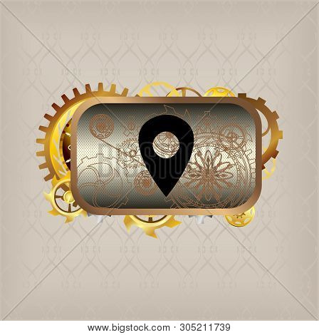 Menu Icons Steampunk Buttons Set Vec Tor