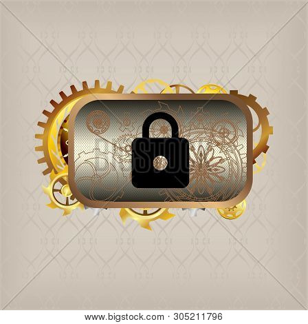 Menu Icons Steampunk Buttons Set Vec Tor
