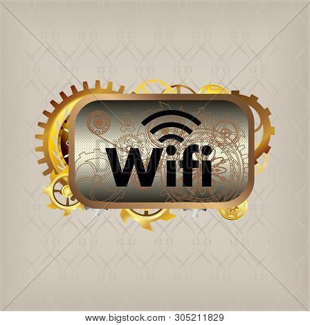 Menu Icons Steampunk Buttons Set Vec Tor