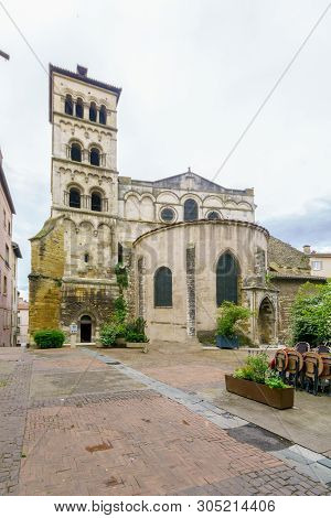 View Of The Saint-andre Le Bas Abbey, In Vienne, Isere Department, France