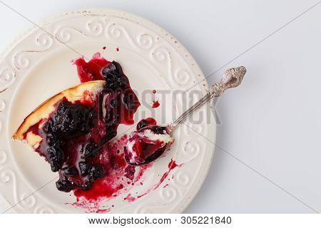 Small Homemade Deset Pie With Berries Close Up