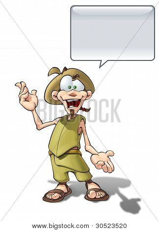 Umělec Cartoon říká Hi