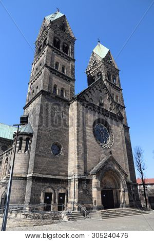 Bytom, Poland - Roman Catholic Church Of St. Hyacinth (kosciol Sw. Jacka). Romanesque Revival Archit