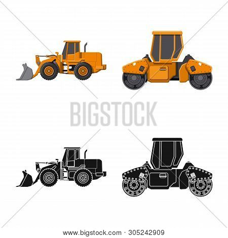 Vector Illustration Of Build And Construction Icon. Set Of Build And Machinery Vector Icon For Stock